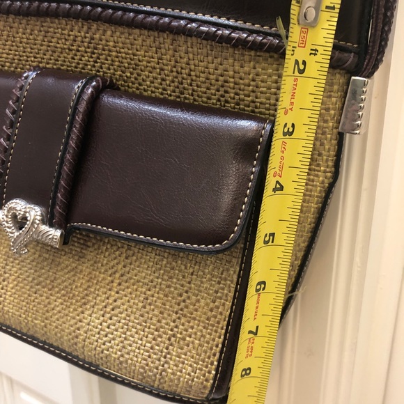 New! Super cute. Organize yourself w/this Pretty, Burlap, Silver, Brown NWOT - Picture 3 of 16